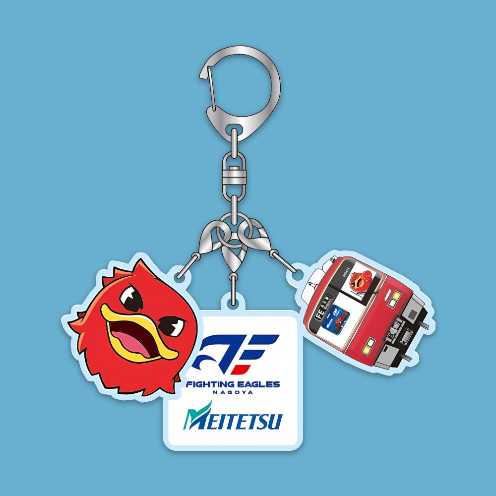 名鉄コラボ 名鉄×リードくん三連アクリルキーホルダー 詳細画像 1カラー 1
