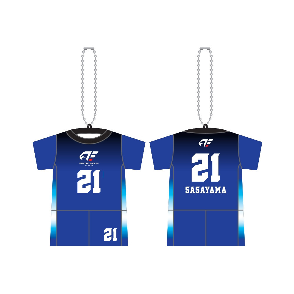 ナンバーTシャツ型クッションキーホルダー 詳細画像 #21 笹山 1