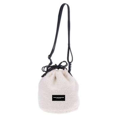 ボア巾着ポーチ