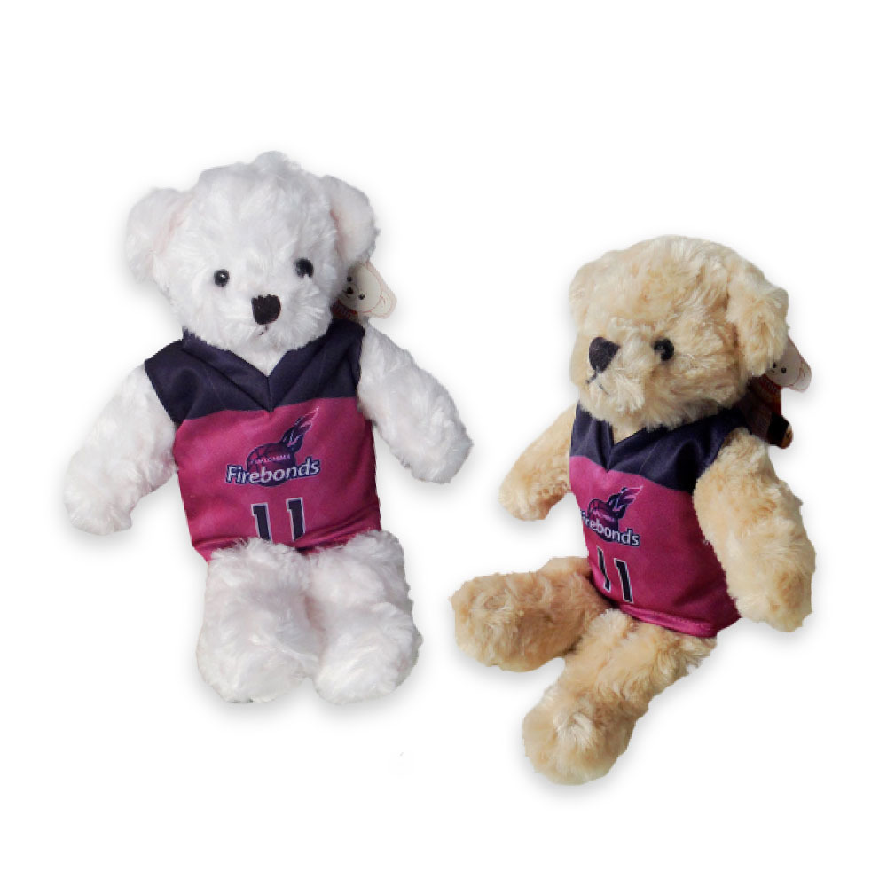 ふわふわモコモコ ユニフォームベアｍ 茶 白 ピンク 福島ファイヤーボンズ B League Bリーグ 公式オンラインショップ