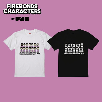 【FIREBONDS CHARACTERS BY FAB】イラスト　ジュニアTシャツ
