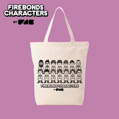 【FIREBONDS CHARACTERS BY FAB】トートバッグ
