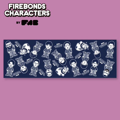 【FIREBONDS CHARACTERS BY FAB】白虎隊選手手ぬぐい
