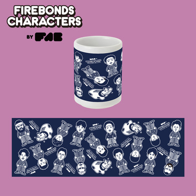 【FIREBONDS CHARACTERS BY FAB】白虎隊選手湯呑