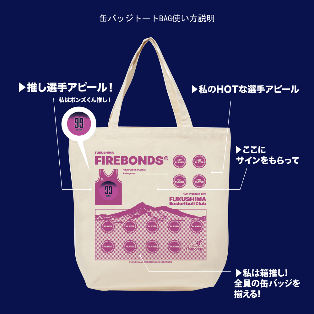 缶バッジコレクション トートバッグ 詳細画像 2