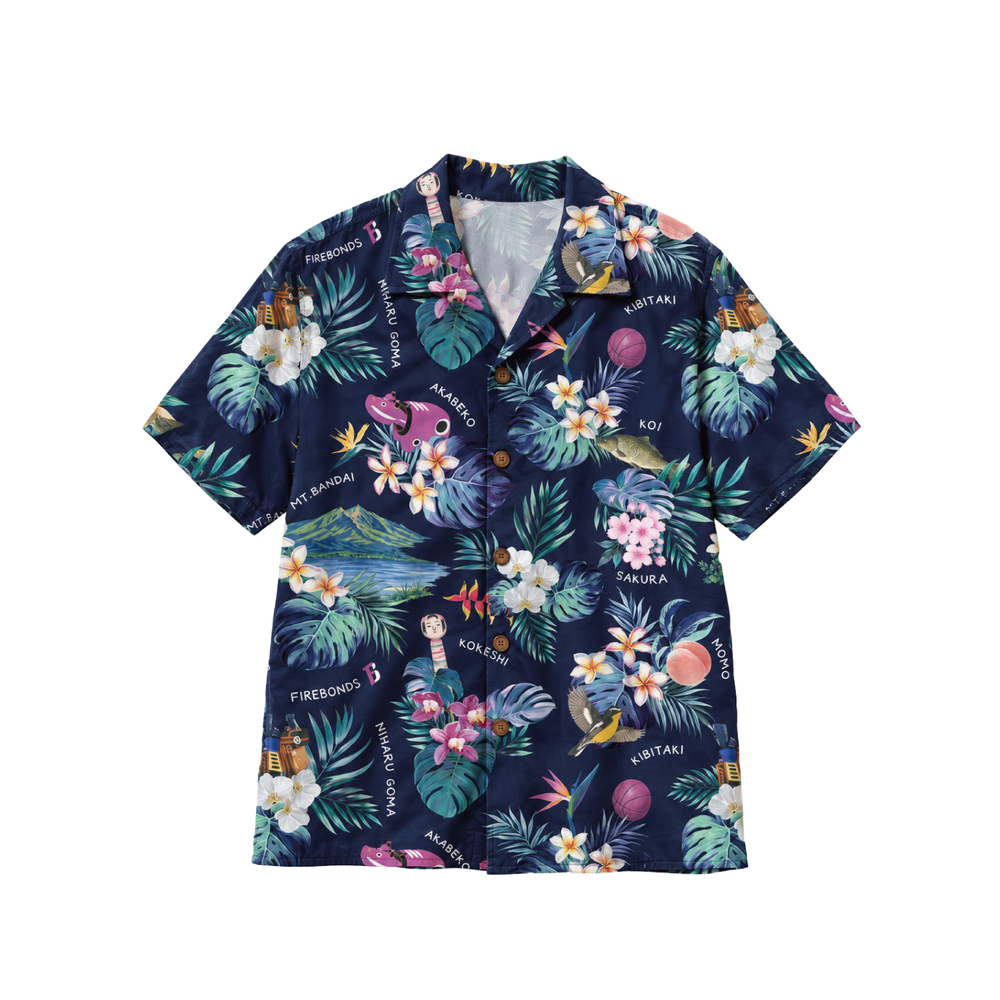 9/23　12時～発売【数量限定】福島アロハ　アロハシャツ 詳細画像 ネイビー 1