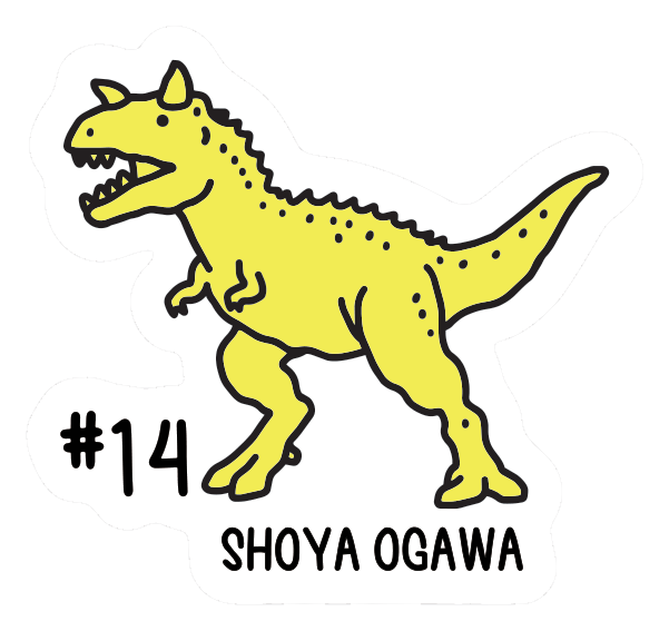 ダイナソーダイカットステッカー 詳細画像 #14 小川 翔矢 1