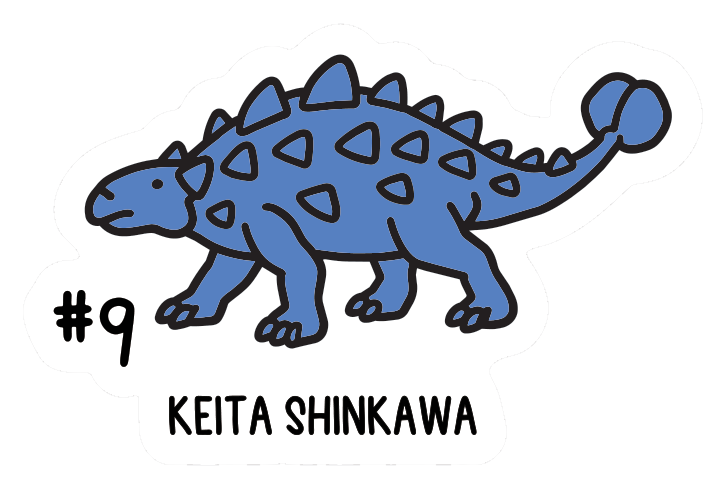 ダイナソーダイカットステッカー 詳細画像 #9 新川 敬大 1