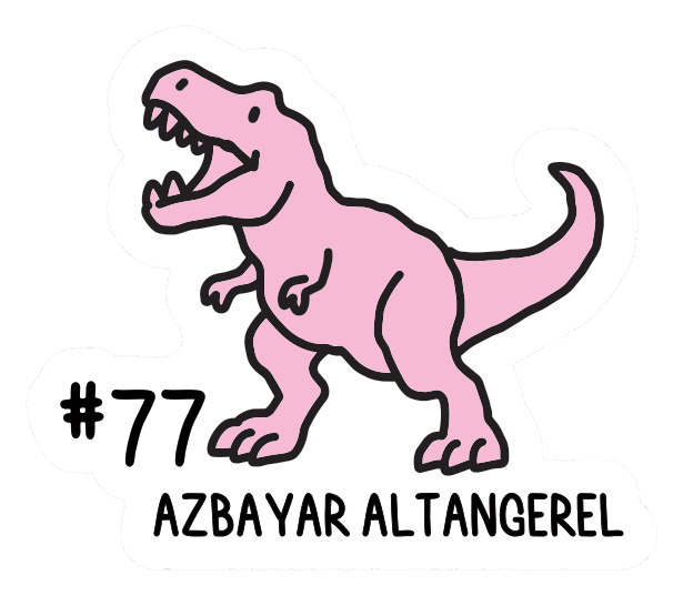 ダイナソーダイカットステッカー 詳細画像 #77　アルタンゲレル・アズバヤル 1