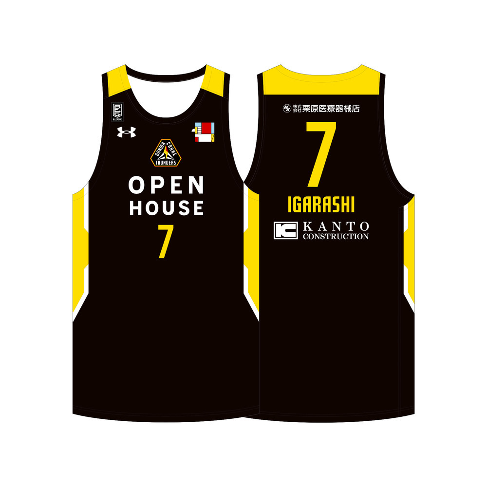 受注販売 オーセンティックユニフォーム ホーム ブラック 群馬クレインサンダーズ B League Bリーグ 公式オンラインショップ