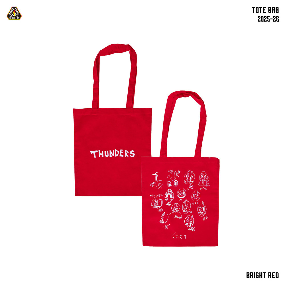 選手描き下ろしサンダくん似顔絵 トートバッグ 2025-26 詳細画像 ブライトレッド 1