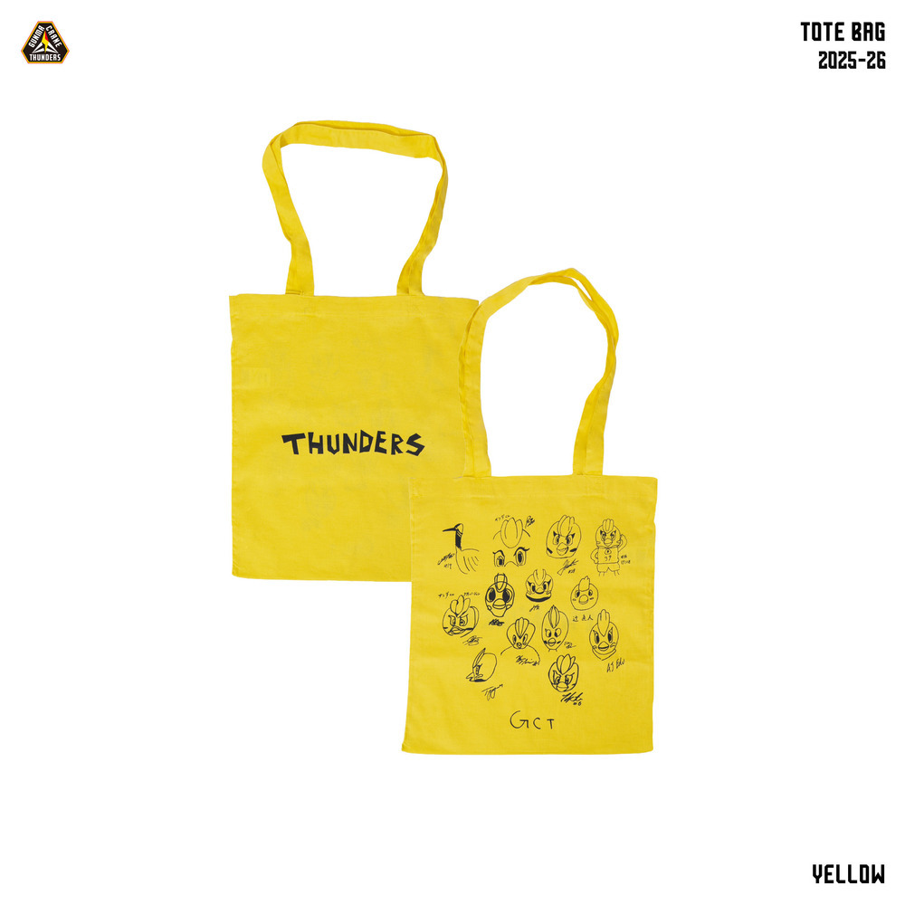 選手描き下ろしサンダくん似顔絵 トートバッグ 2025-26 詳細画像 イエロー 1