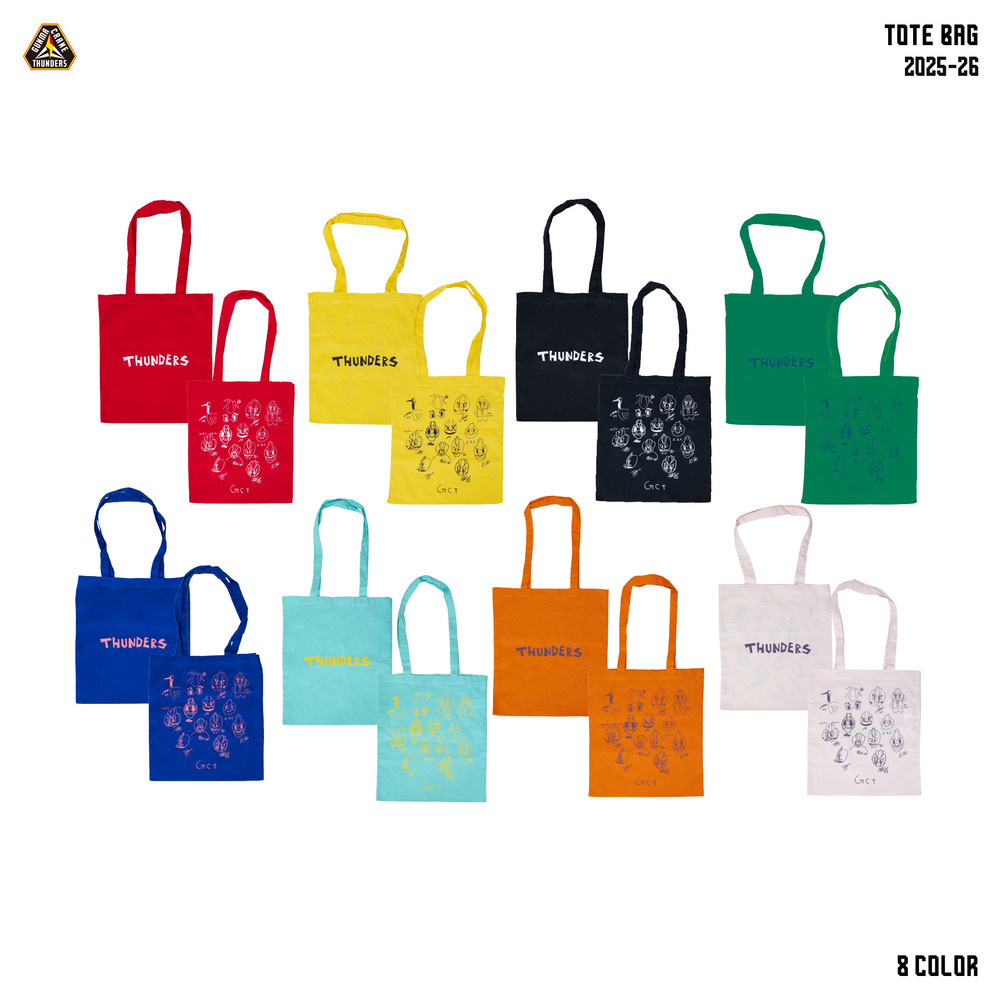 選手描き下ろしサンダくん似顔絵 トートバッグ 2025-26 詳細画像 イエロー 2