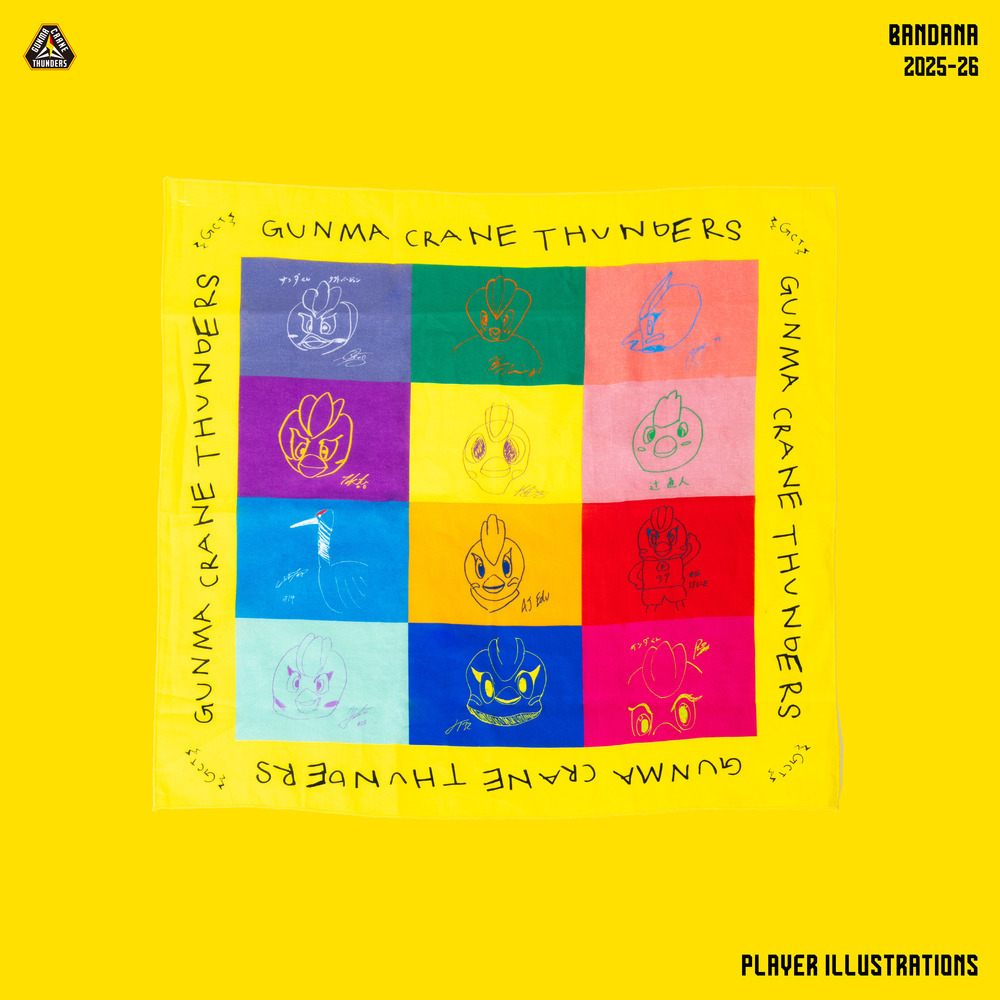 選手描き下ろしサンダくん似顔絵 バンダナ 2025-26 詳細画像 #39 サンダくん 1
