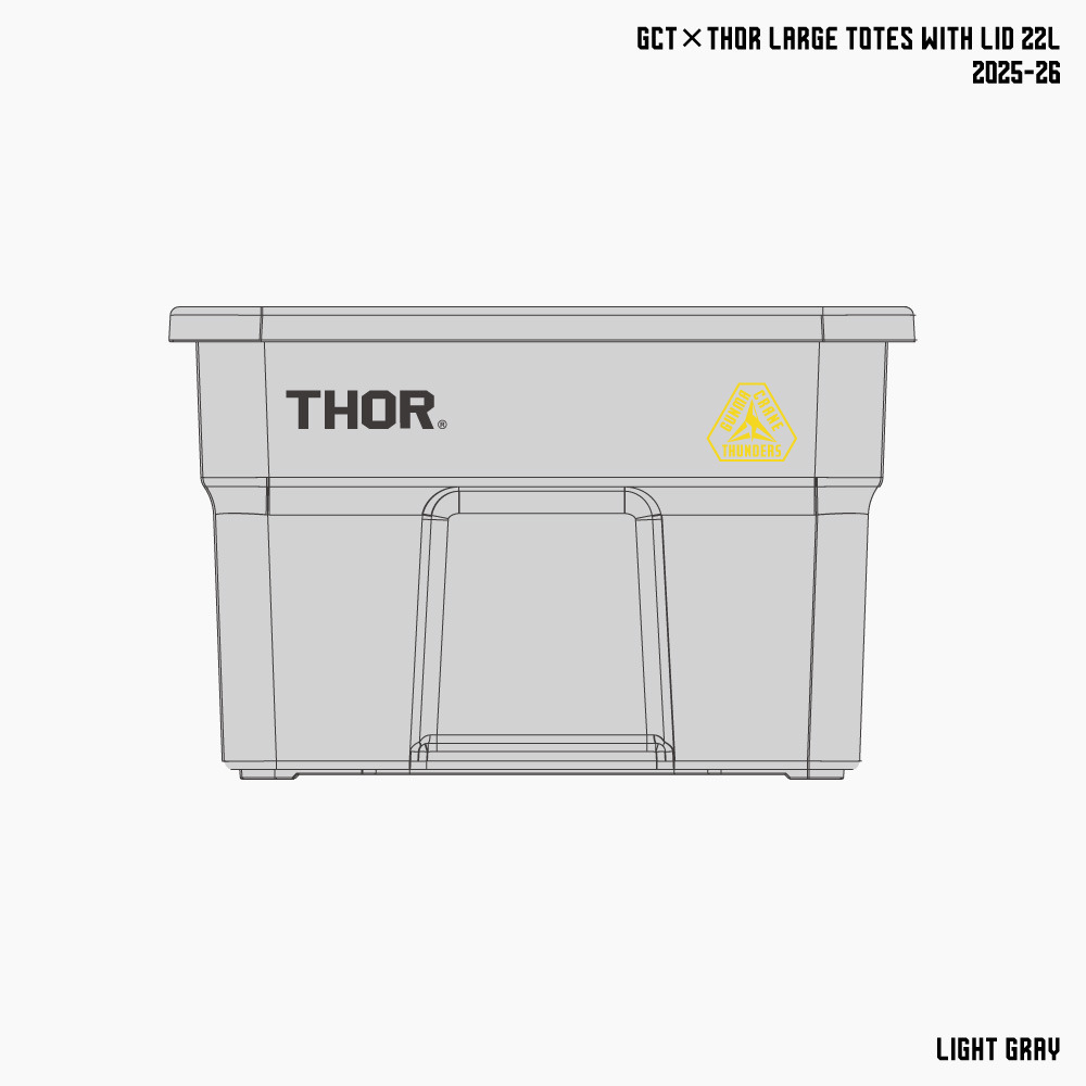 【EC限定】 GCT&times;THOR 蓋付きコンテナボックス 2025-26 詳細画像 22L / ライトグレー 1