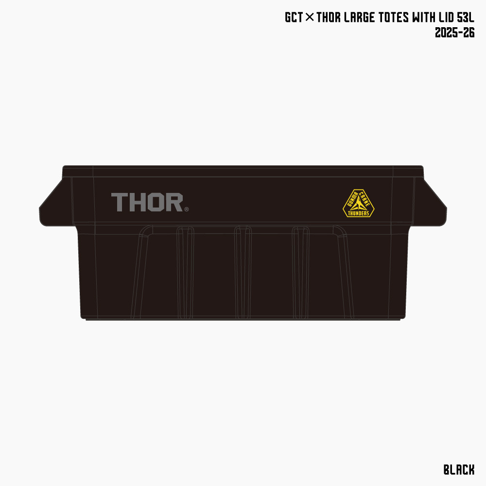【EC限定】 GCT&times;THOR 蓋付きコンテナボックス 2025-26 詳細画像 53L / ブラック 1