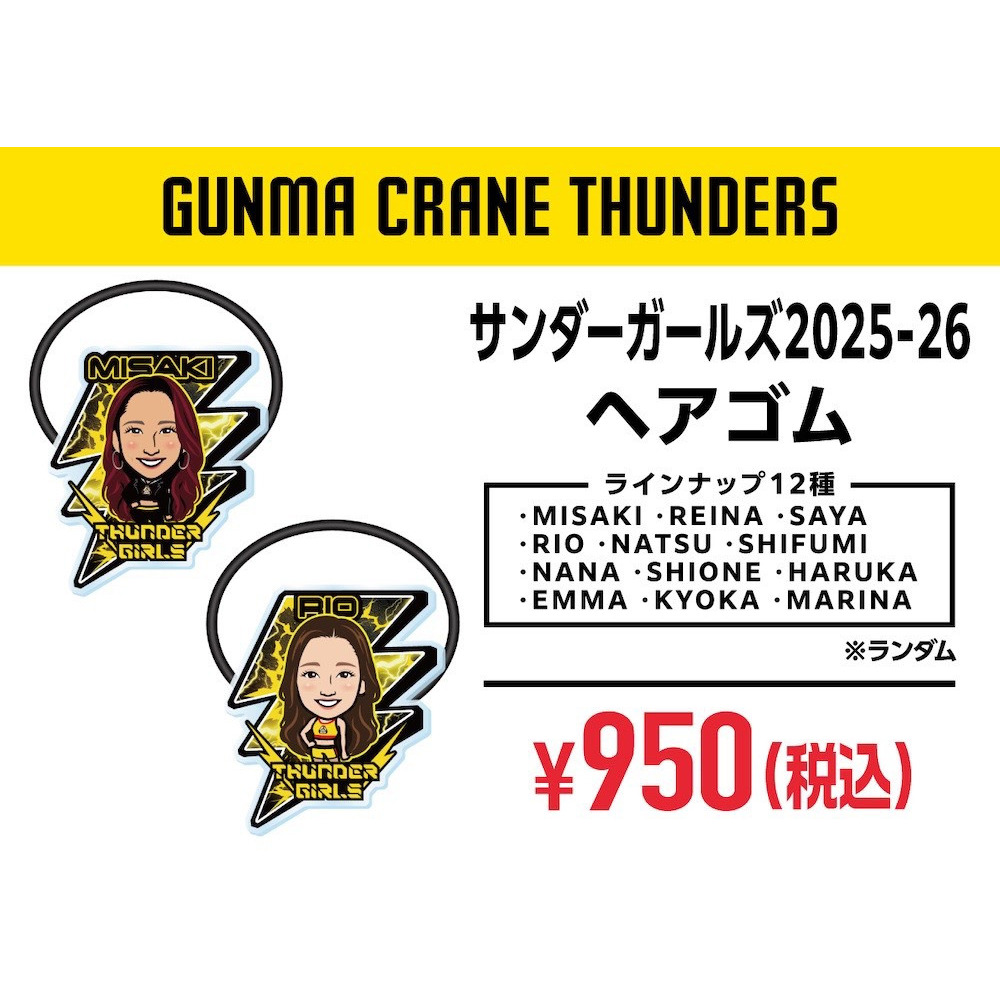 サンダーガールズ グッズ各種 2025-26 【ヘアゴム/ミニポーチ】 詳細画像 ヘアゴム 1