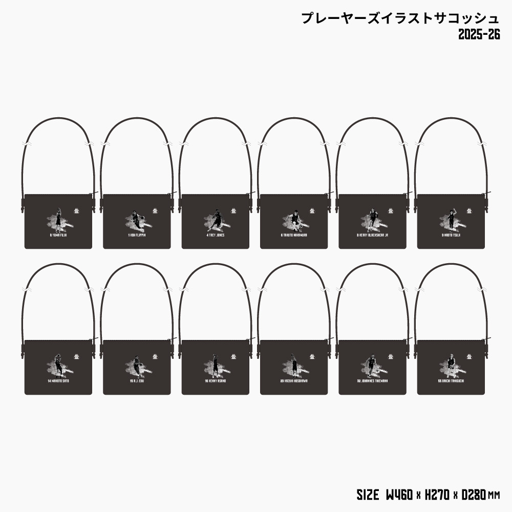 【EC限定】 プレーヤーズイラスト サコッシュ 2025ｰ26 詳細画像 #1 コー・フリッピン選手 2
