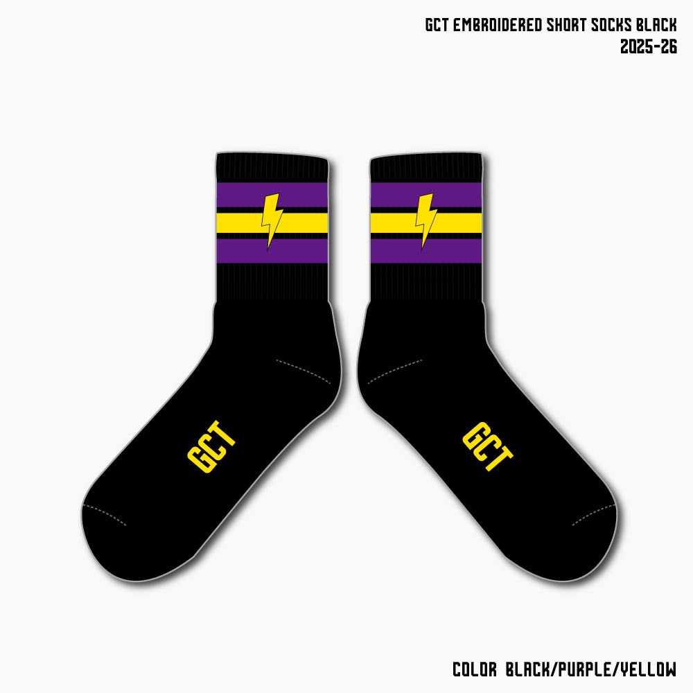 GCT刺繍ショートソックス 2025-26 詳細画像 ブラック 1