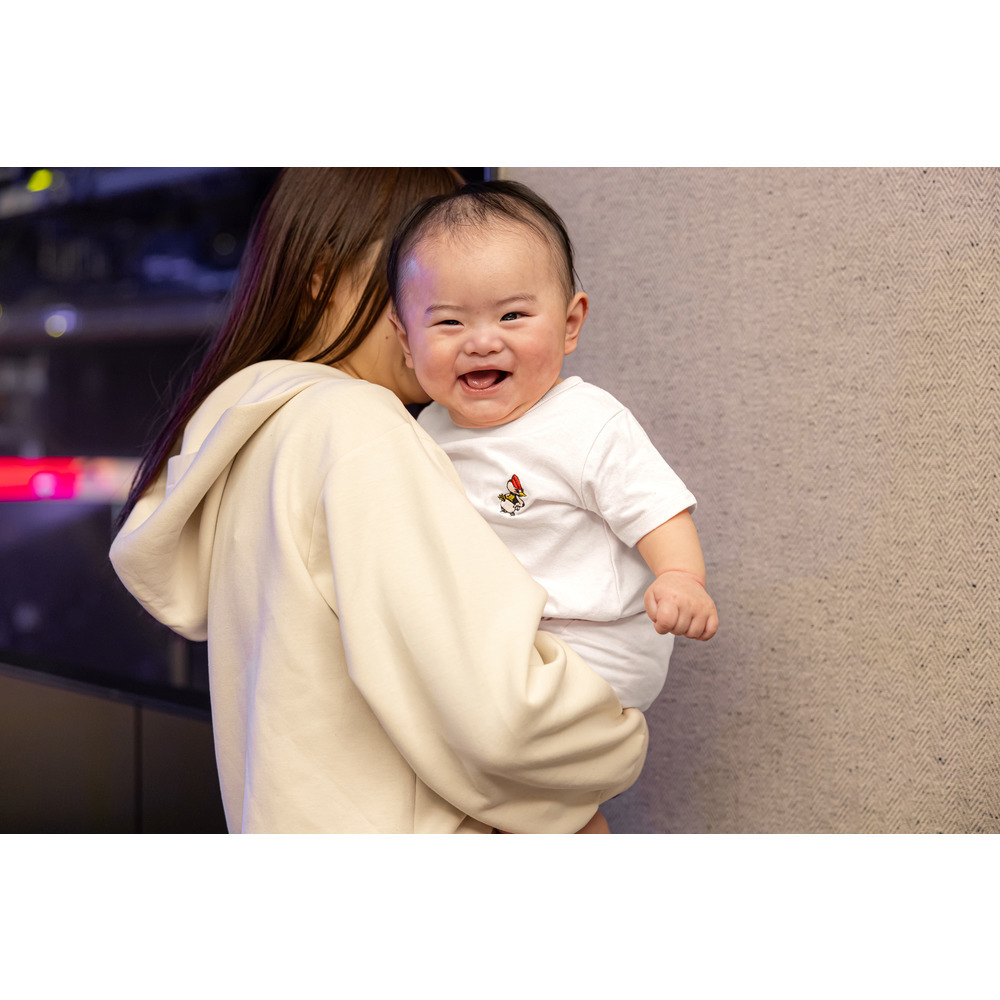 【EC限定】 刺繍ベビーカバーオール 5.6オンス 2025-26 【サンダくんフェイスver.】 詳細画像 ホワイト 3