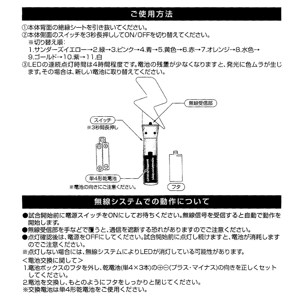 サンダーズライト 2025-26 シーズン応援アイテム 詳細画像 ワンカラー 8