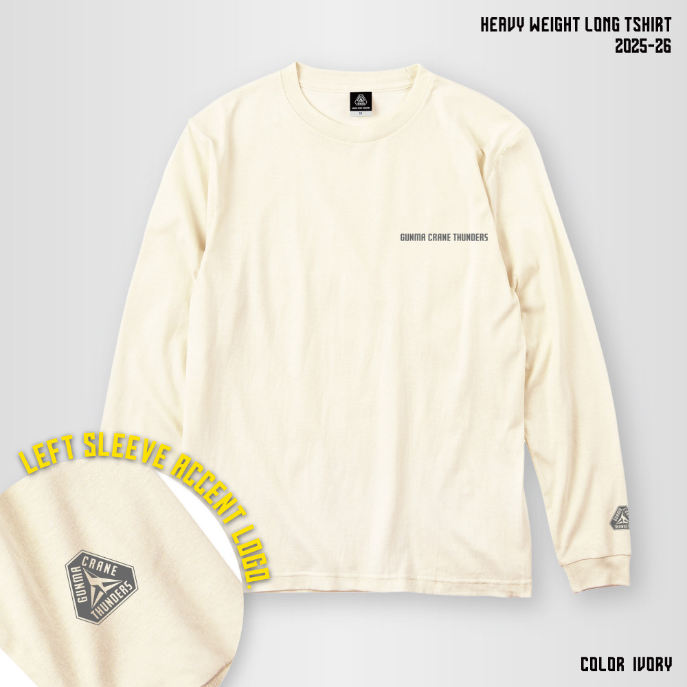 【EC限定】 ロングスリーブTシャツ ヘビー5.6オンス 2025-26 【プライマリーロゴ】 詳細画像 アイボリー 1