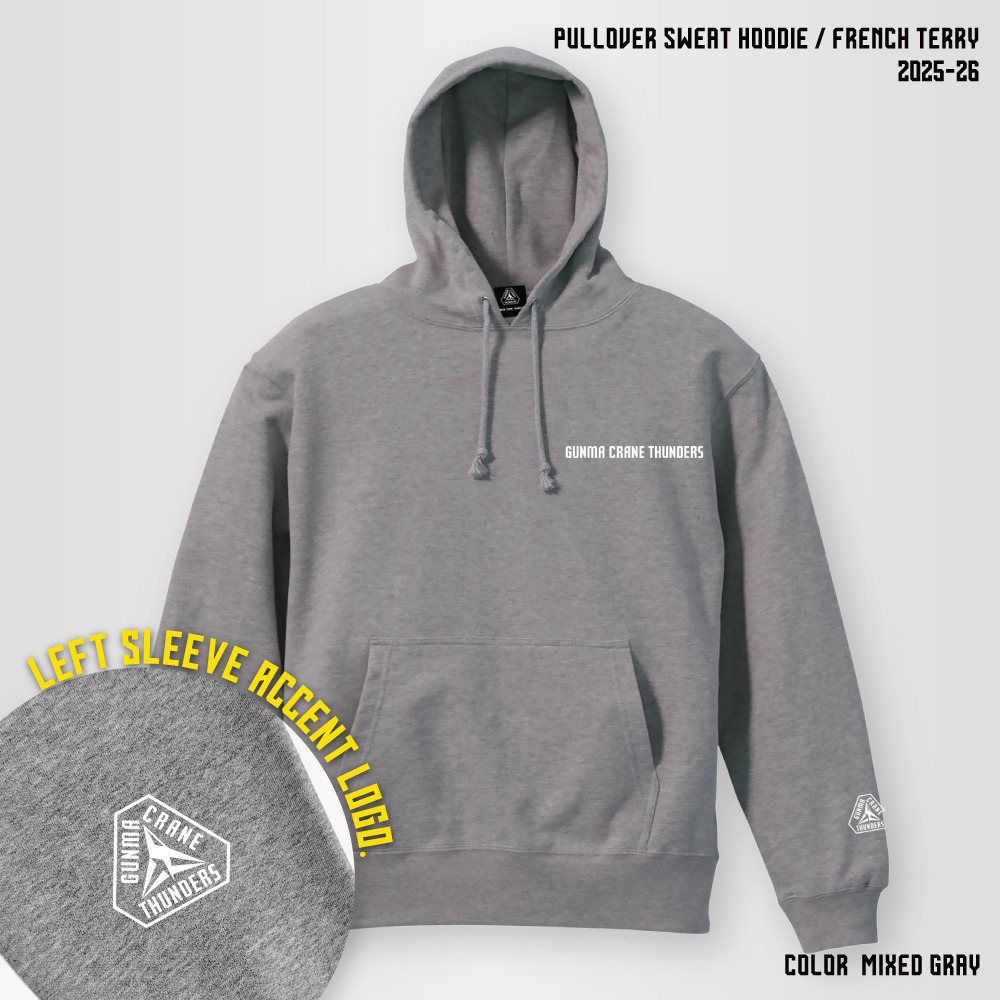 【EC限定】 スウェットプルオーバーパーカー 10.0オンス 2025-26 【プライマリーロゴ】 詳細画像 グレー 1