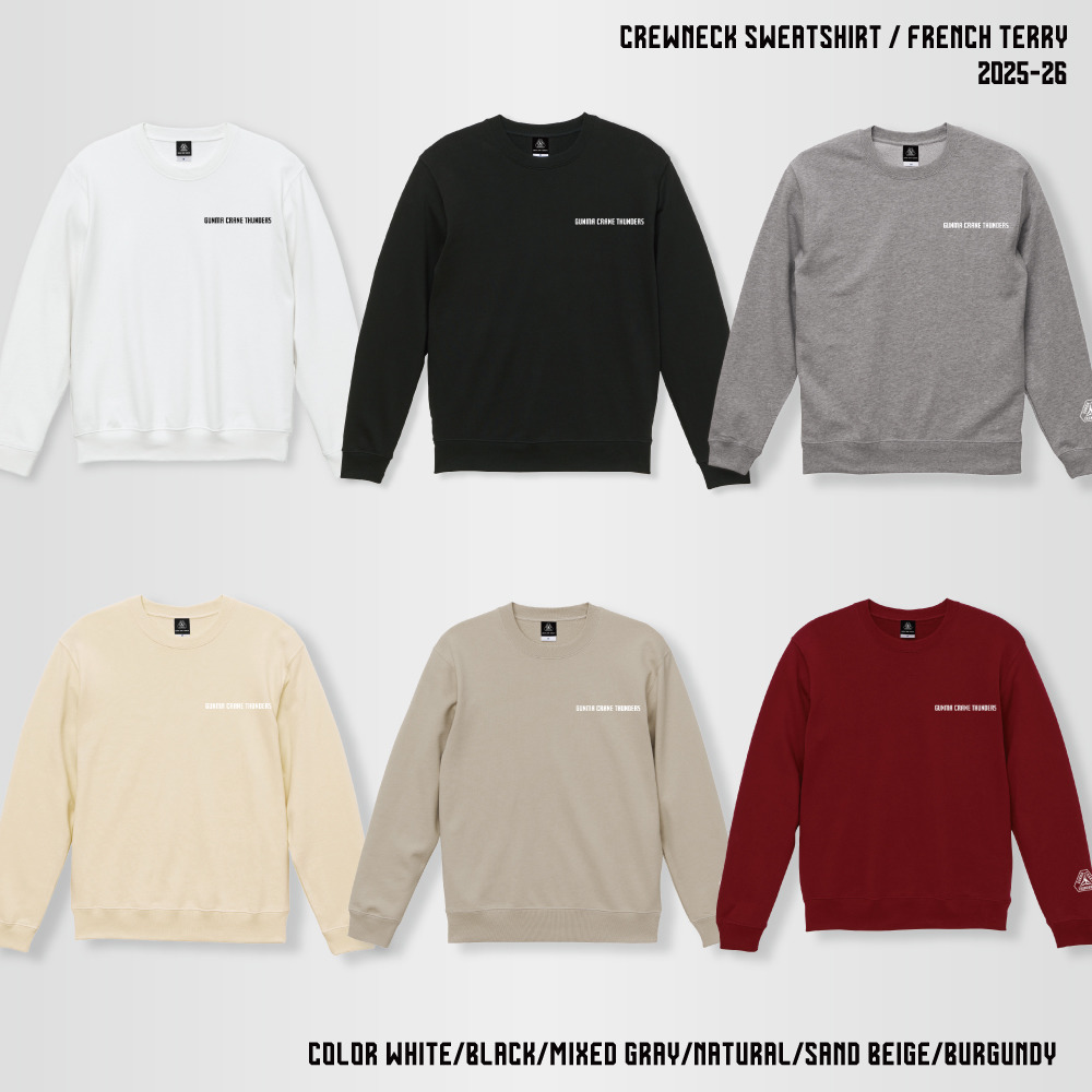 【EC限定】 クルーネックスウェット 10.0オンス 2025-26 【プライマリーロゴ】 詳細画像 ホワイト 3