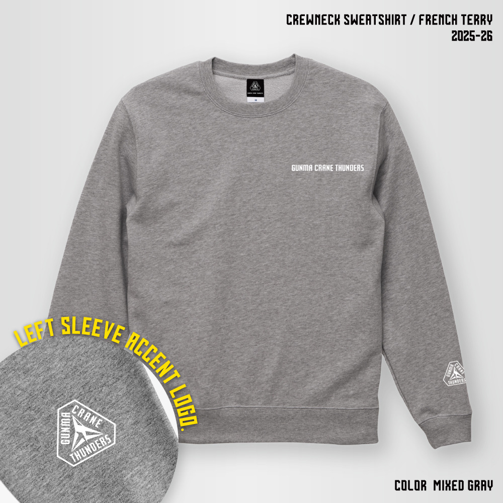 【EC限定】 クルーネックスウェット 10.0オンス 2025-26 【プライマリーロゴ】 詳細画像 グレー 1