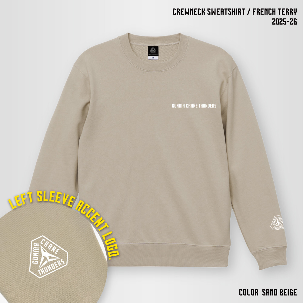 【EC限定】 クルーネックスウェット 10.0オンス 2025-26 【プライマリーロゴ】 詳細画像 サンドベージュ 1