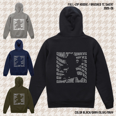 【EC限定】 スウェットフルジップパーカー サンダくんシルエット バックプリント 10.0オンス 裏起毛 2025-26