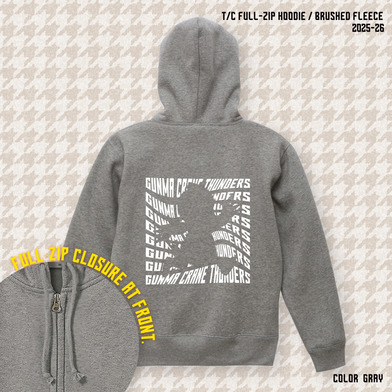 【EC限定】 スウェットフルジップパーカー サンダくんシルエット バックプリント 10.0オンス 裏起毛 2025-26