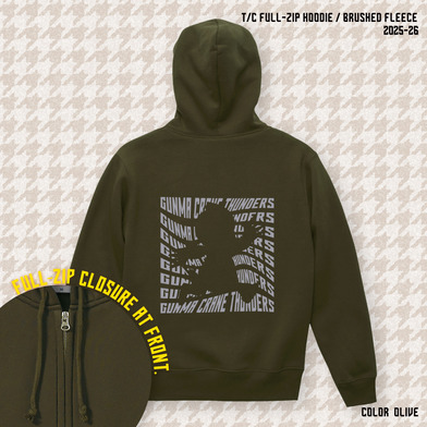 【EC限定】 スウェットフルジップパーカー サンダくんシルエット バックプリント 10.0オンス 裏起毛 2025-26