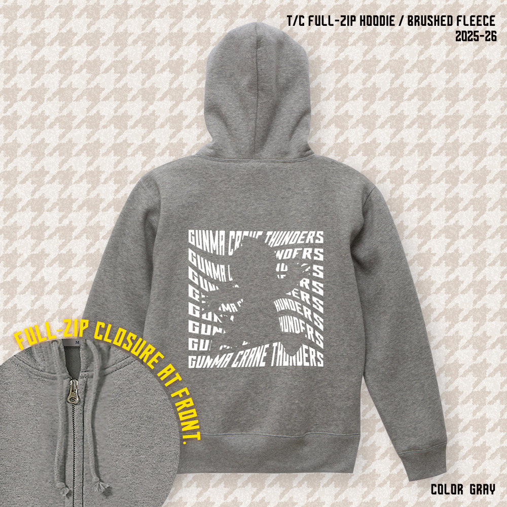 【EC限定】 スウェットフルジップパーカー サンダくんシルエット バックプリント 10.0オンス 裏起毛 2025-26 詳細画像 グレー 1