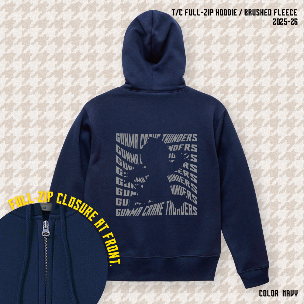 【EC限定】 スウェットフルジップパーカー サンダくんシルエット バックプリント 10.0オンス 裏起毛 2025-26 詳細画像 ネイビー 1