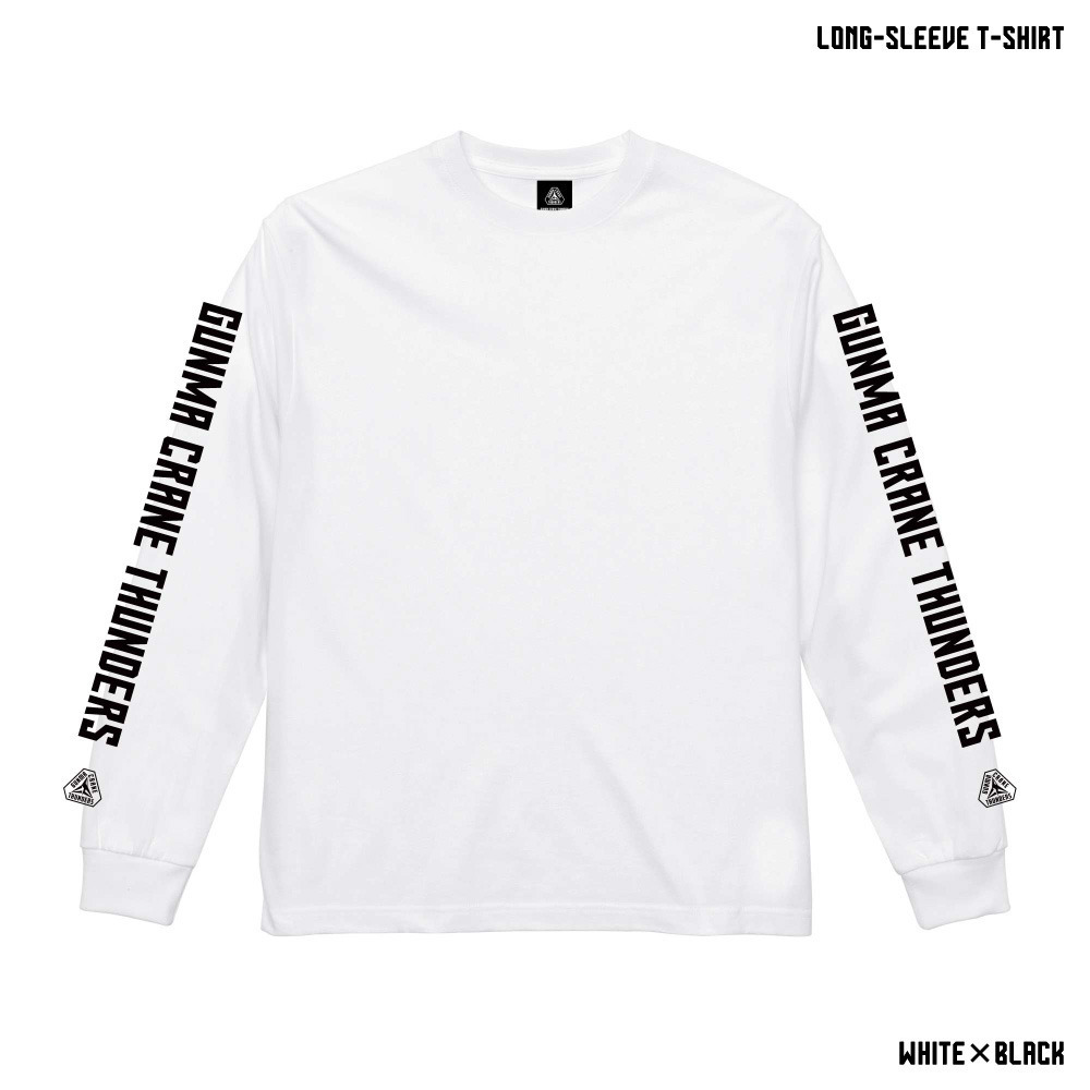【EC限定】 ユニフォームと合わせて着れる ロングスリーブTシャツ 詳細画像 ホワイト&times;ブラック 1