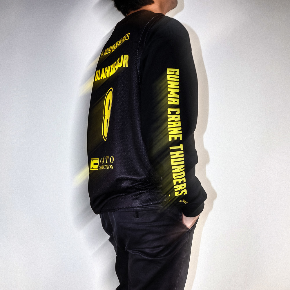 【EC限定】 ユニフォームと合わせて着れる ロングスリーブTシャツ 詳細画像 ホワイト&times;ブラック 4