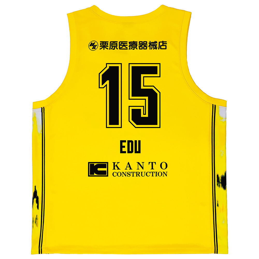 【公式】 レプリカユニフォーム イエロー 2025-26 (PLAY CRAZY YELLOW UNIFORM) 詳細画像 #15 エージェー・エドゥ選手 2