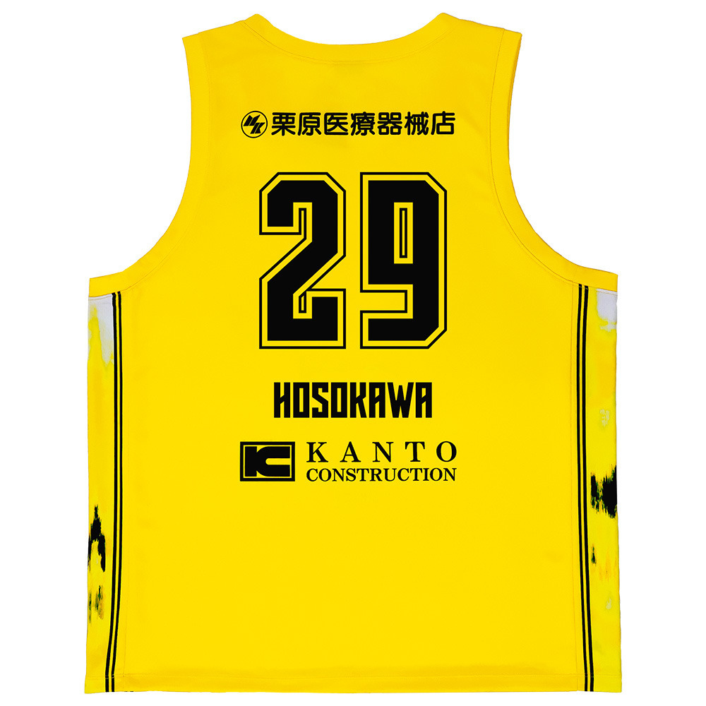 【公式】 レプリカユニフォーム イエロー 2025-26 (PLAY CRAZY YELLOW UNIFORM) 詳細画像 #29 細川一輝選手 2