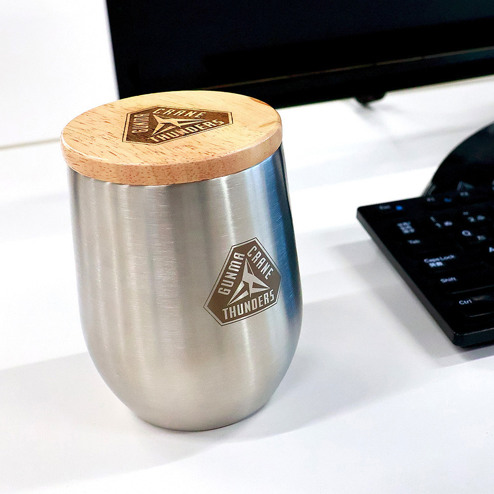 【EC限定】 ラウンドステンレスタンブラー ウッドキャップ付き 保温保冷 350ml 【プライマリーロゴ刻印】 詳細画像 ゴールド 6