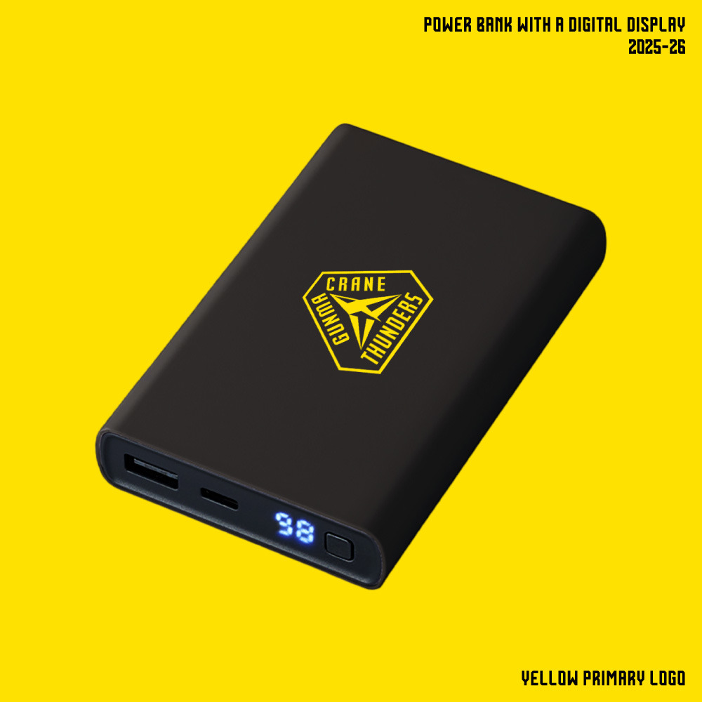 【EC限定】 バッテリー残量が数値でわかる モバイルチャージャー 2025-26 詳細画像 プライマリーロゴ(イエロー) 1