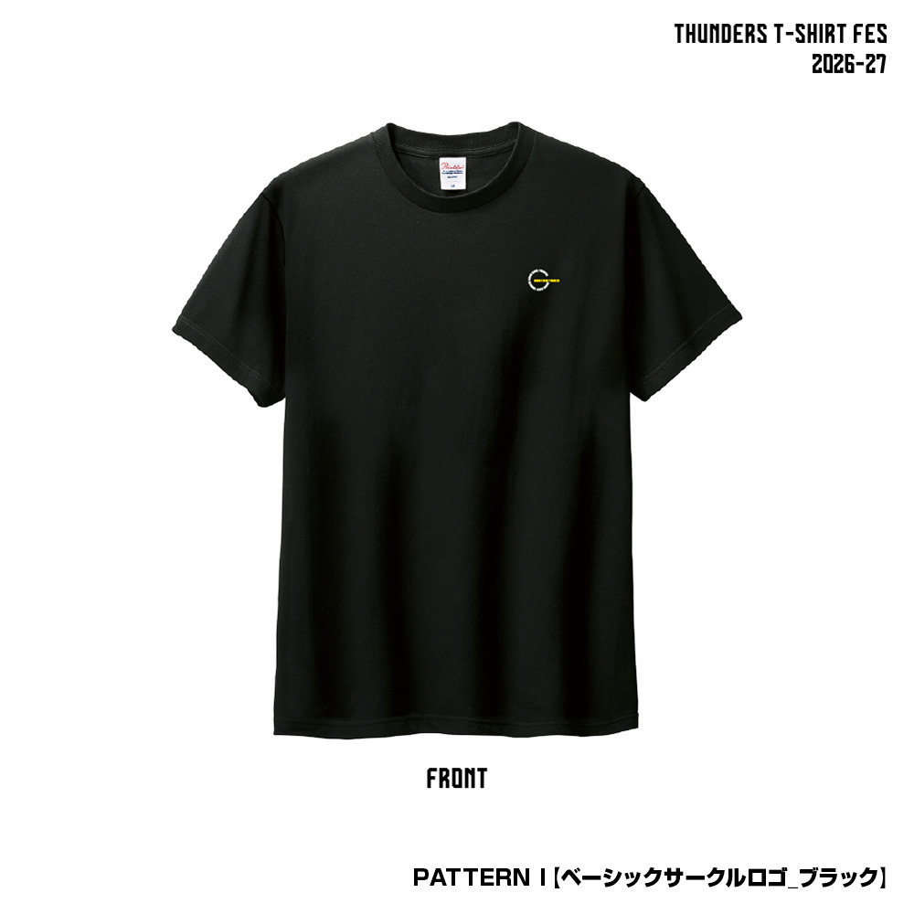 サンダーズTシャツ FES 全26種 2026-27 詳細画像 パターンI【ベーシックサークルロゴ_ブラック】 1