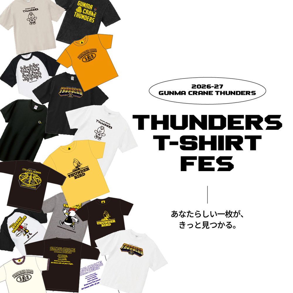 サンダーズTシャツ FES 全26種 2026-27 詳細画像 パターンI【ベーシックサークルロゴ_ブラック】 3