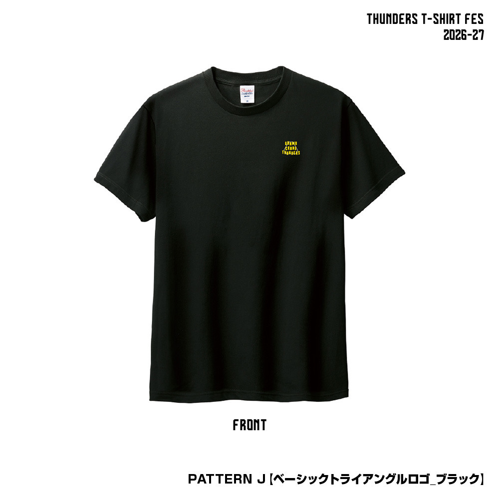 サンダーズTシャツ FES 全26種 2026-27 詳細画像 パターンJ【ベーシックトライアングルロゴ_ブラック】 1