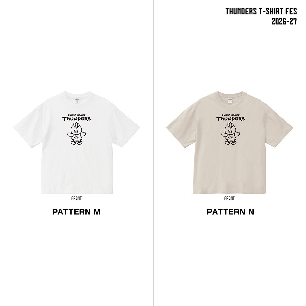 サンダーズTシャツ FES 全26種 2026-27 詳細画像 パターンJ【ベーシックトライアングルロゴ_ブラック】 7