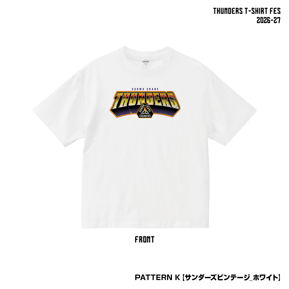 サンダーズTシャツ FES 全26種 2026-27 詳細画像 パターンK【サンダーズビンテージ_ホワイト】 1