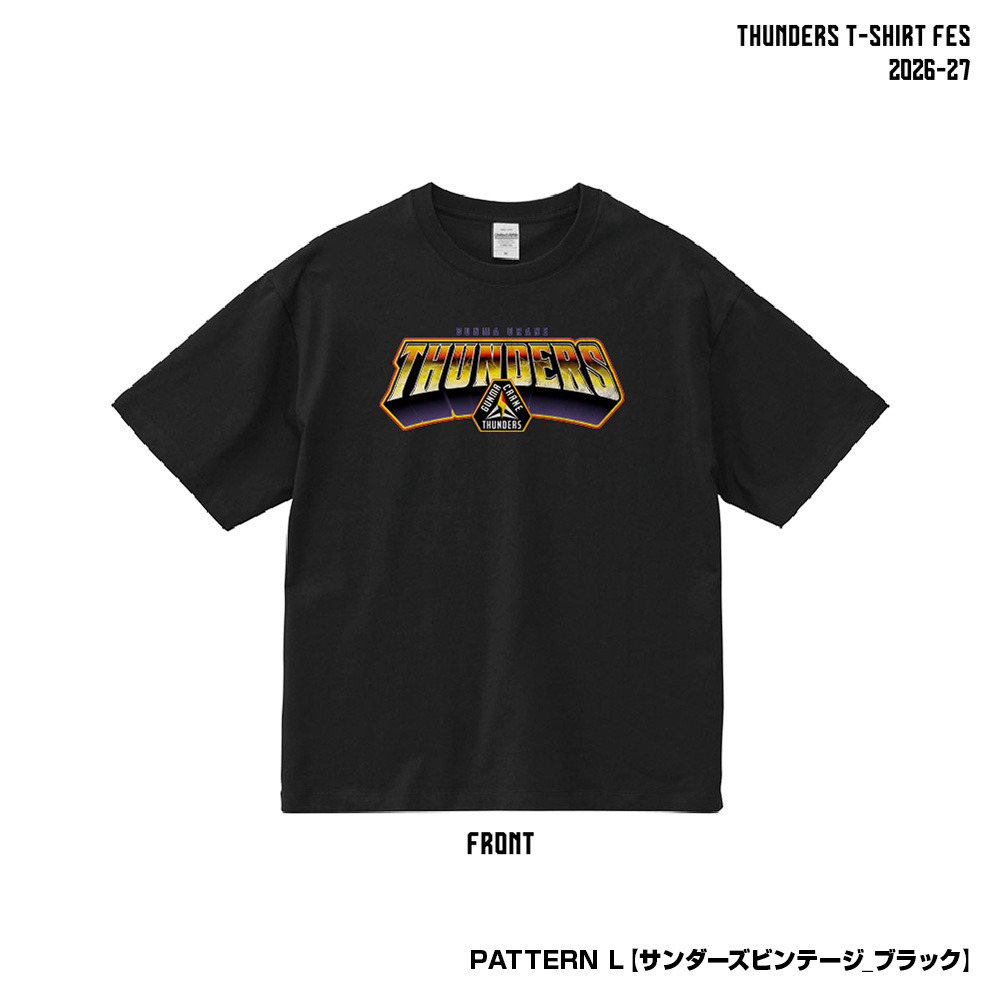サンダーズTシャツ FES 全26種 2026-27 詳細画像 パターンL【サンダーズビンテージ_ブラック】 1