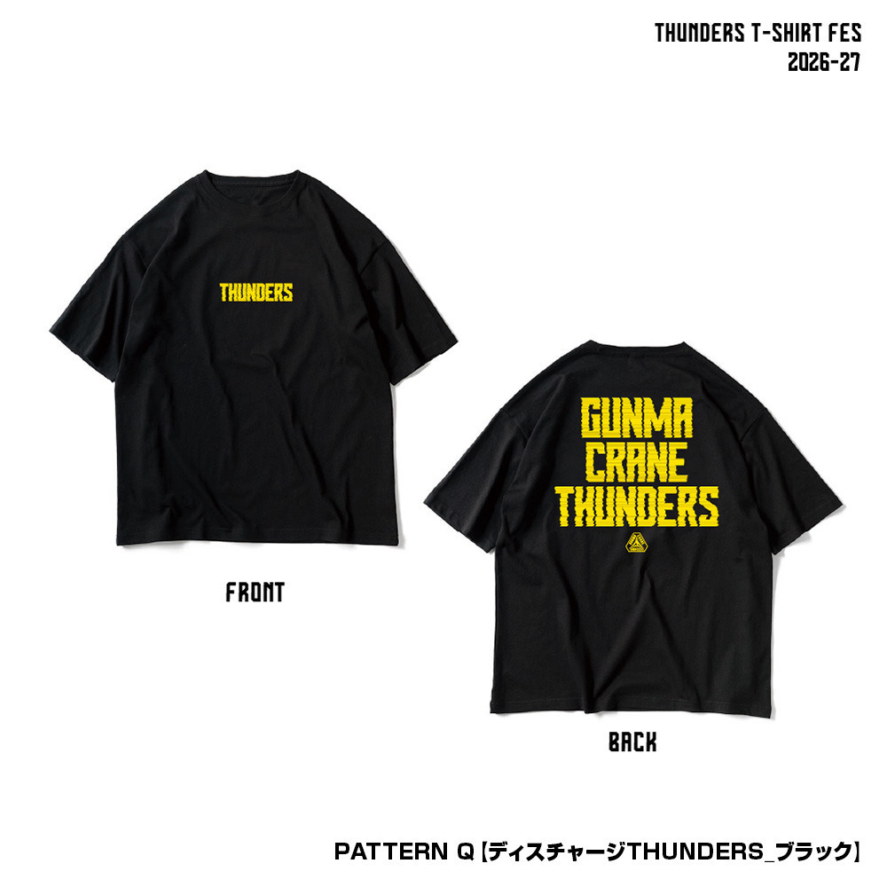 サンダーズTシャツ FES 全26種 2026-27 詳細画像 パターンQ【ディスチャージTHUNDERS_ブラック】 1