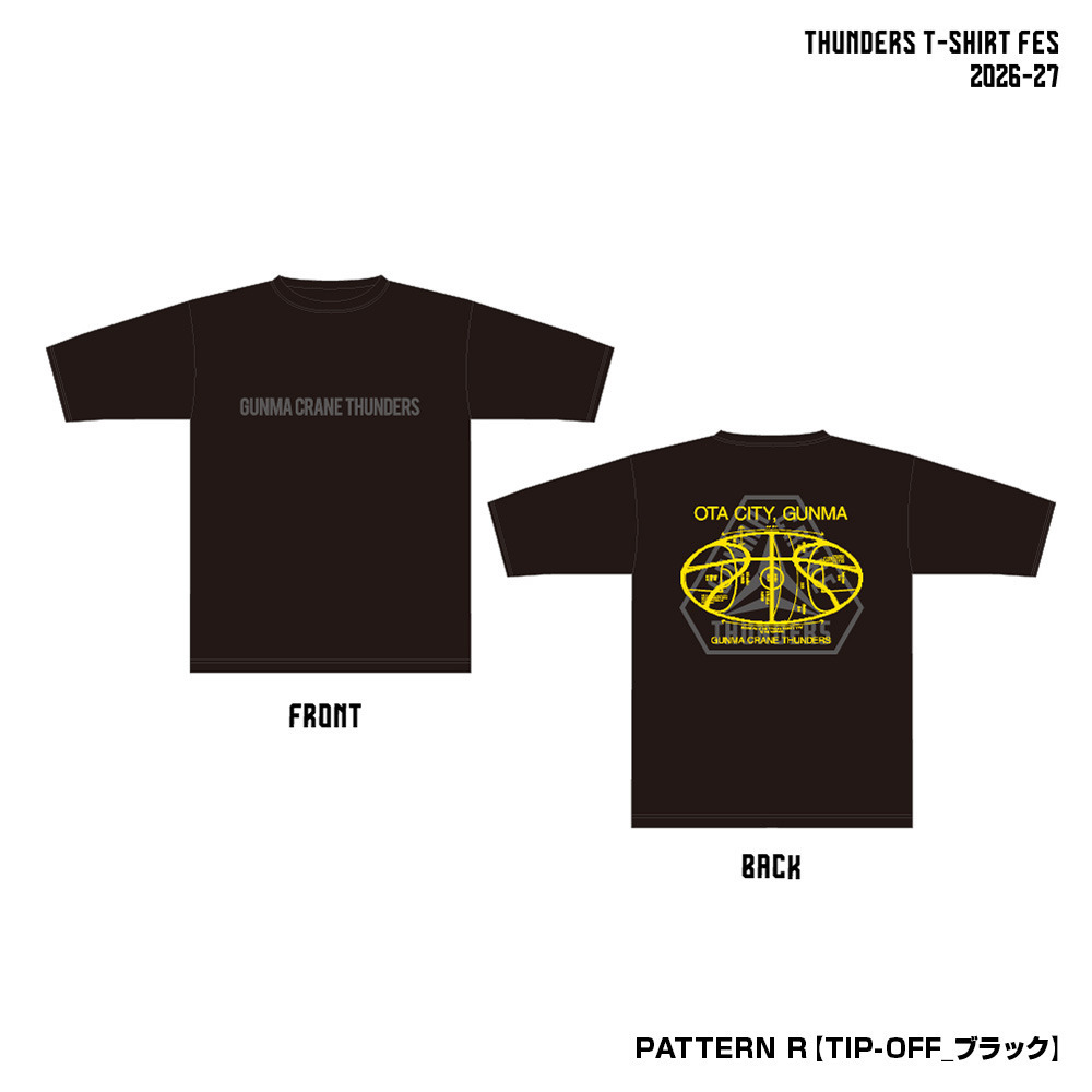 サンダーズTシャツ FES 全26種 2026-27 詳細画像 パターンR【TIP-OFF_ブラック】 1
