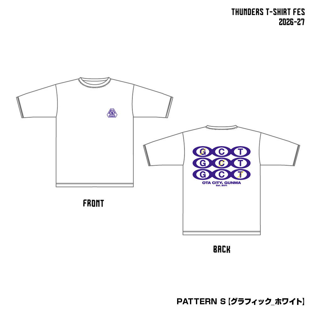 サンダーズTシャツ FES 全26種 2026-27 詳細画像 パターンS【グラフィック_ホワイト】 1